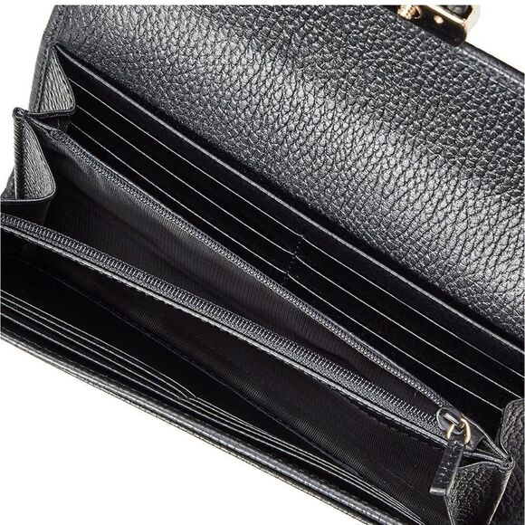 NEW Gucci interlock black leather wallet on chain - Picture 8 of 11